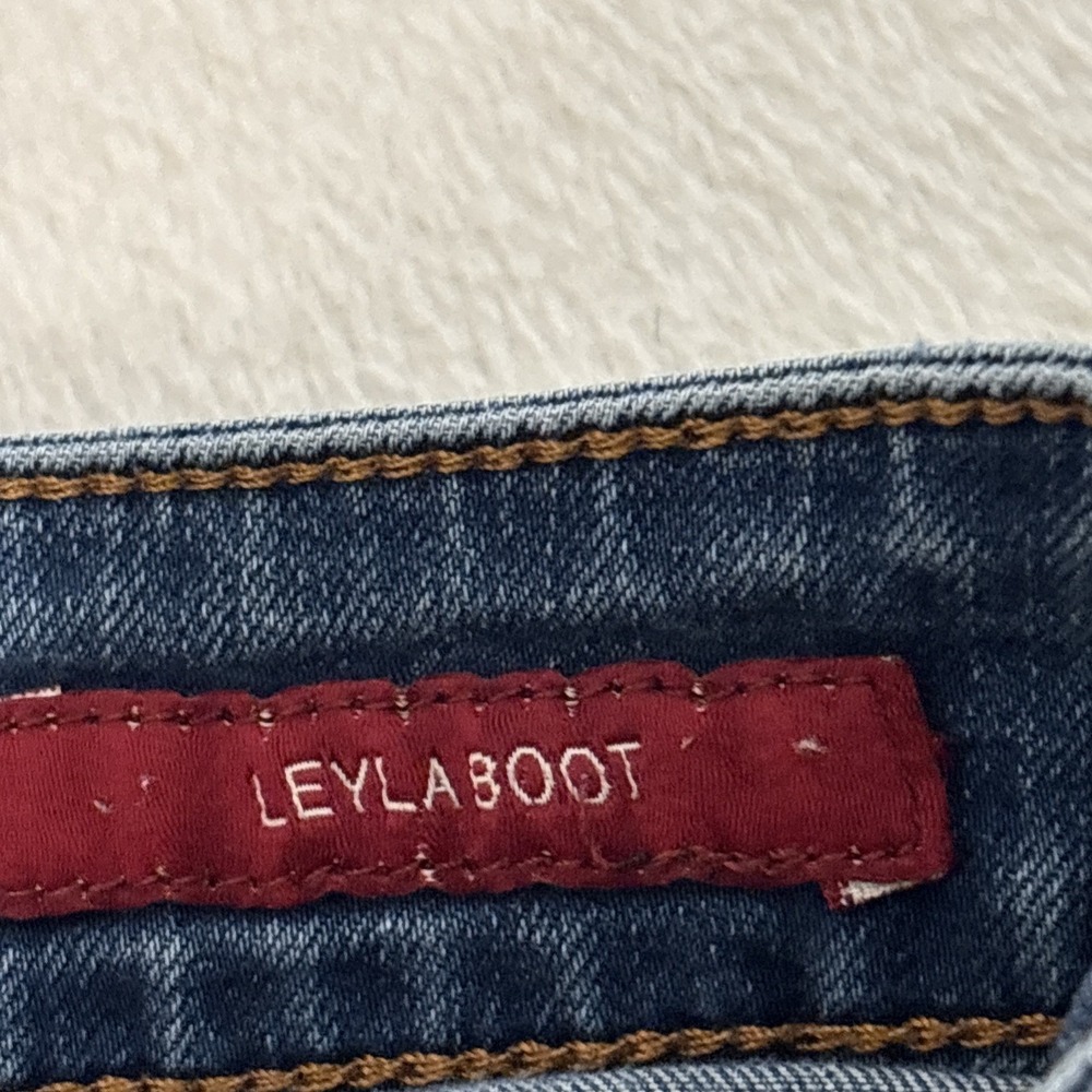 Lucky Brand Leyla Boot Jean Women Size 8 With 28 Inseam Blue Stretch Flare Denim - Picture 4 of 13
